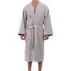 Alpine Swiss Pure Cotton Men Terry Cloth Bathrobe Super Absorbent Hotel Spa Robe – Gray