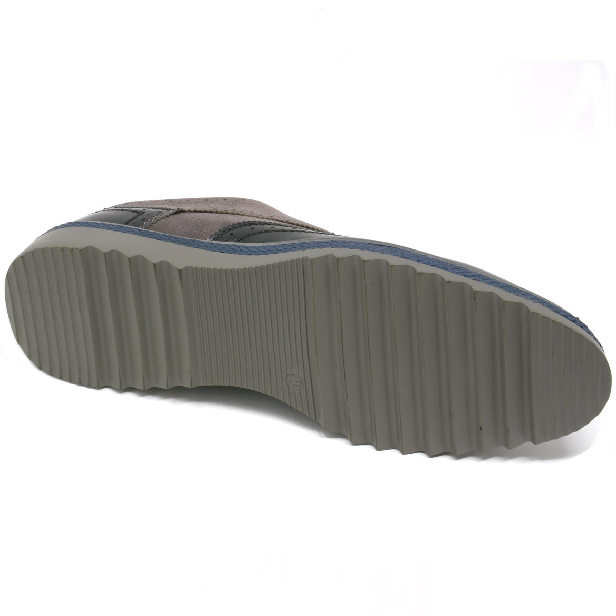 Alpine Swiss Alec Mens Wingtip Shoes 1.5” Ripple Sole Leather Insole & Lining – Gray