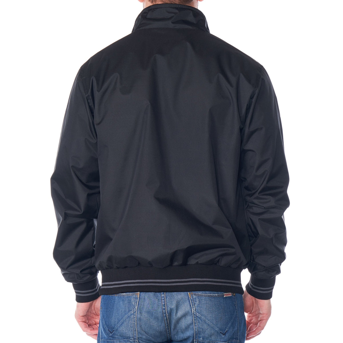 Alpine Swiss Mens Lightweight Bomber Jacket Casual Windbreaker Varsity Coat – Black Gray