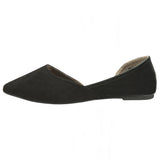 Alpine Swiss Anya Womens D’Orsay Pointed Toe Ballet Flats Dressy Slip On Shoes – Black