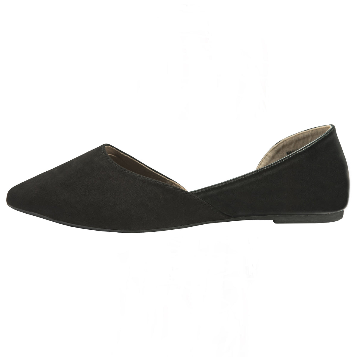 Alpine Swiss Anya Womens D’Orsay Pointed Toe Ballet Flats Dressy Slip On Shoes – Black
