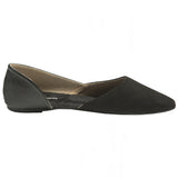 Alpine Swiss Anya Womens D’Orsay Pointed Toe Ballet Flats Dressy Slip On Shoes – Black