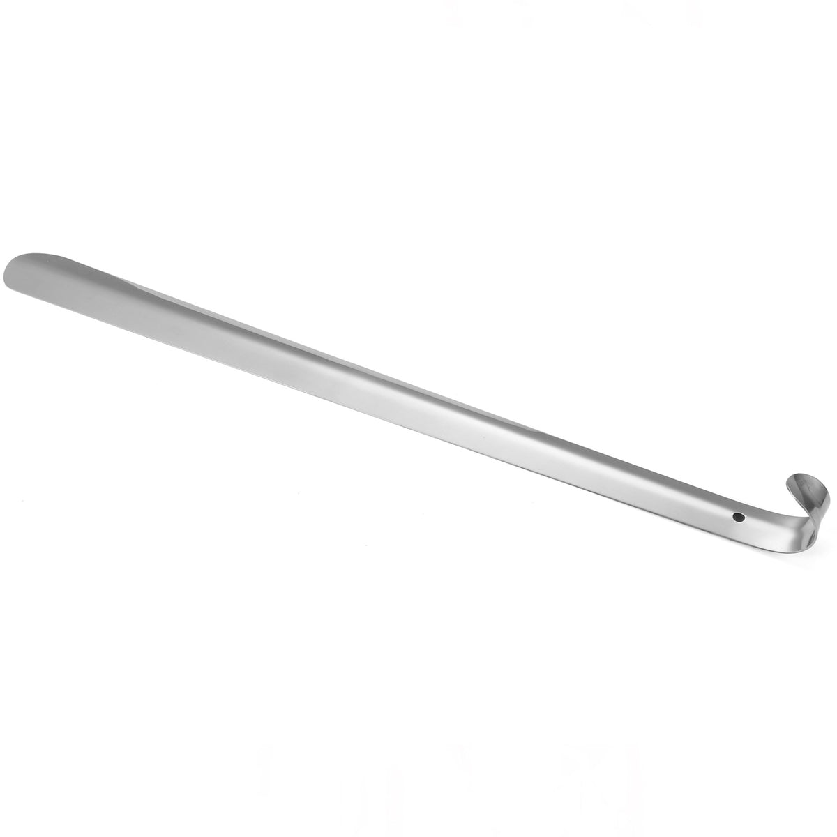 Alpine Swiss Metal Shoe Horn Long Handle 20” or 16” Shoe Helper Steel Shoehorn – Silver