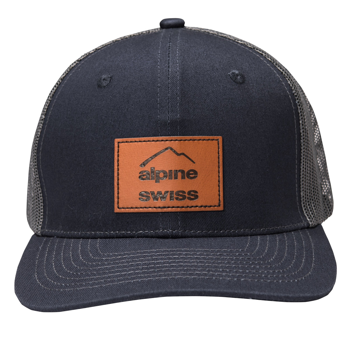 Alpine Swiss Mens Trucker Hat Snapback Mesh Back Cap Adjustable Baseball Cap – Navy