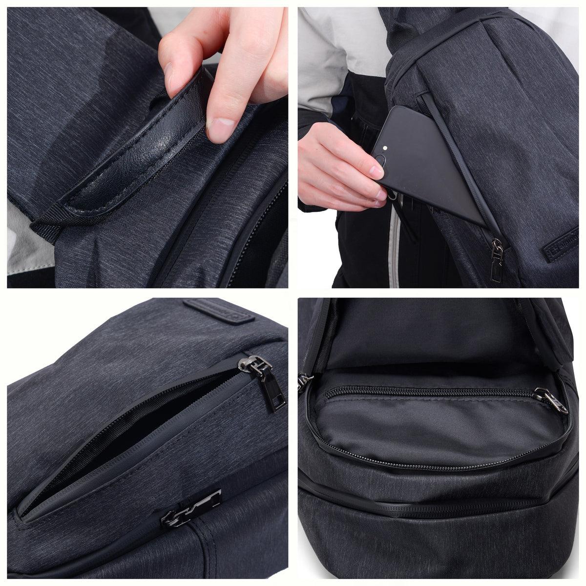 Alpine Swiss Sling Bag Crossbody Backpack Chest Pack Casual Day Bag Shoulder Bag – Black