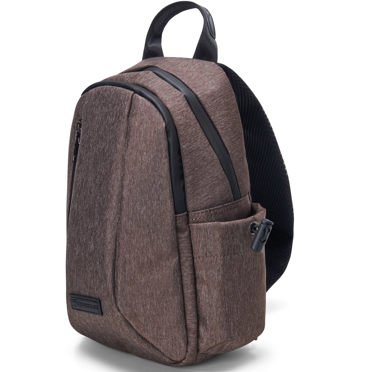 Alpine Swiss Sling Bag Crossbody Backpack Chest Pack Casual Day Bag Shoulder Bag – Brown