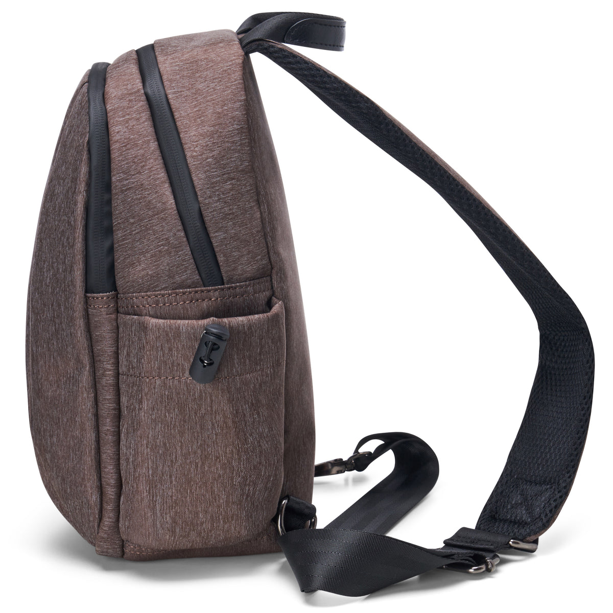 Alpine Swiss Sling Bag Crossbody Backpack Chest Pack Casual Day Bag Shoulder Bag – Brown