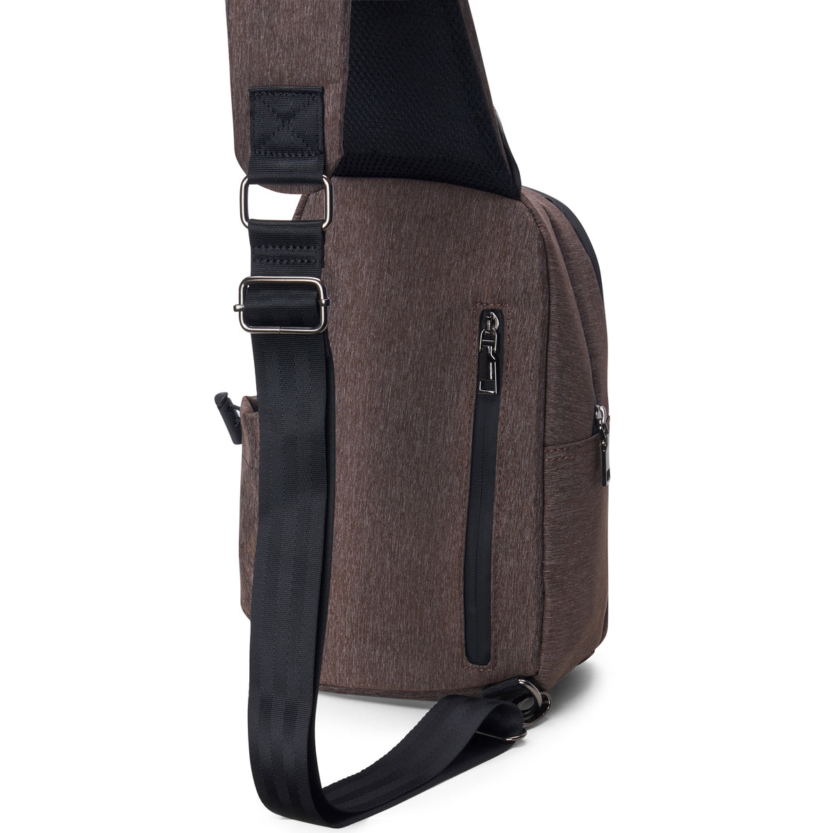 Alpine Swiss Sling Bag Crossbody Backpack Chest Pack Casual Day Bag Shoulder Bag – Brown