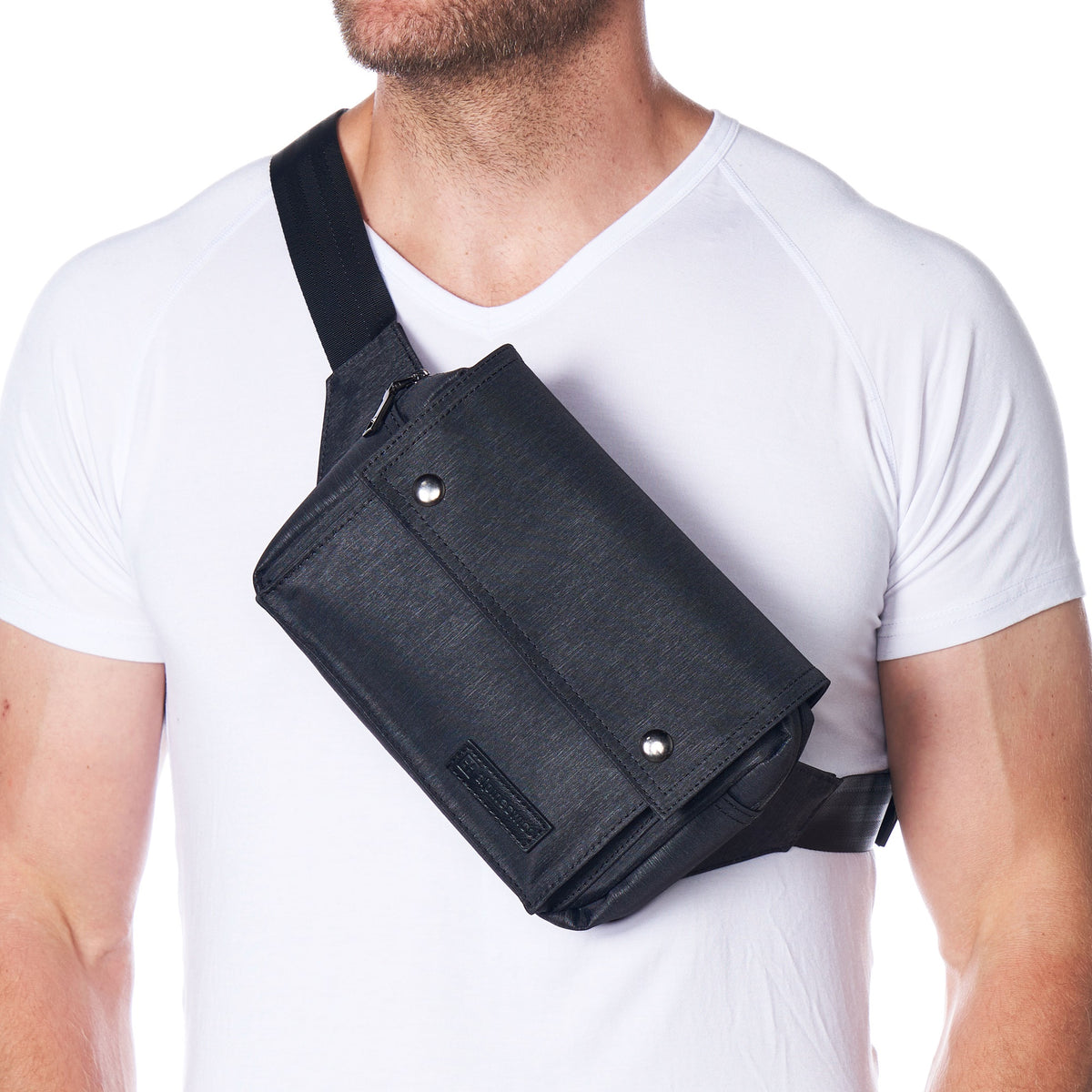 Alpine Swiss Fanny Pack Waist Bag Adjustable Belt Strap Crossbody Sling Bum Bag – Black