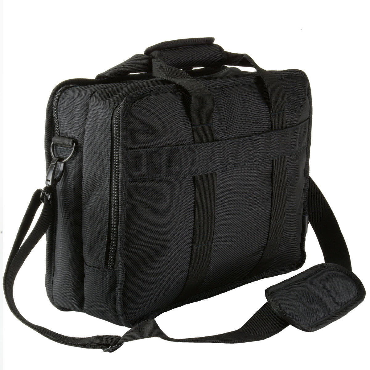 Alpine Swiss Conrad Messenger Bag 15.6 Inch Laptop Briefcase with Tablet Sleeve – Black