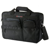 Alpine Swiss Conrad Messenger Bag 15.6 Inch Laptop Briefcase with Tablet Sleeve – Black