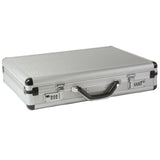 Alpine Swiss Executive Aluminum Briefcase Padded Laptop Briefcase For Men Hard Shell – Silver