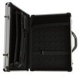 Alpine Swiss Executive Aluminum Briefcase Padded Laptop Briefcase For Men Hard Shell – Silver