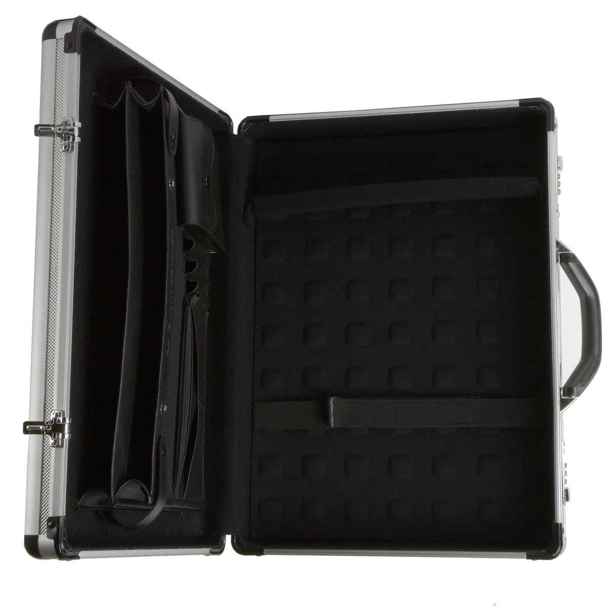 Alpine Swiss Executive Aluminum Briefcase Padded Laptop Briefcase For Men Hard Shell – Silver