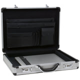 Alpine Swiss Executive Aluminum Briefcase Padded Laptop Briefcase For Men Hard Shell – Silver