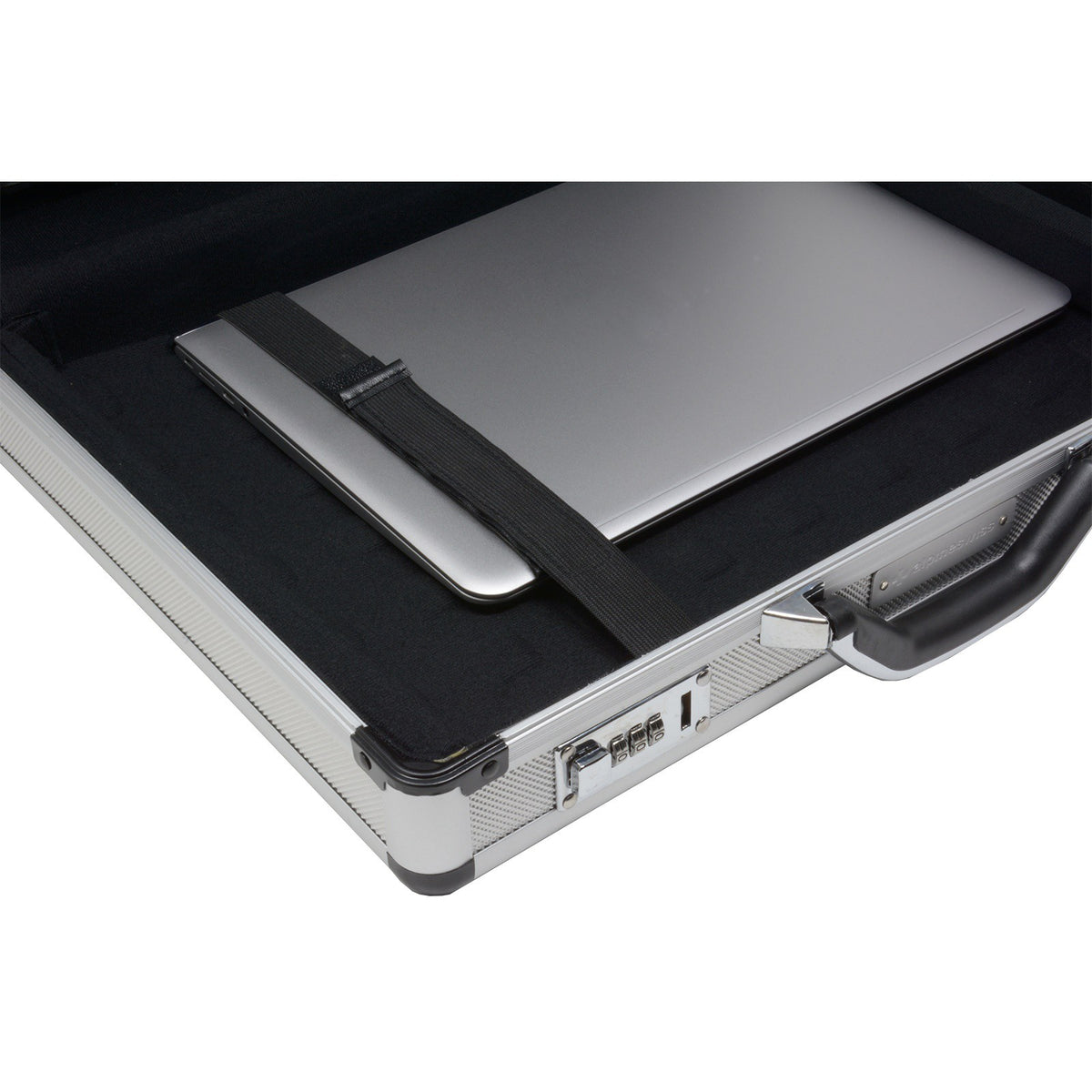 Alpine Swiss Executive Aluminum Briefcase Padded Laptop Briefcase For Men Hard Shell – Silver