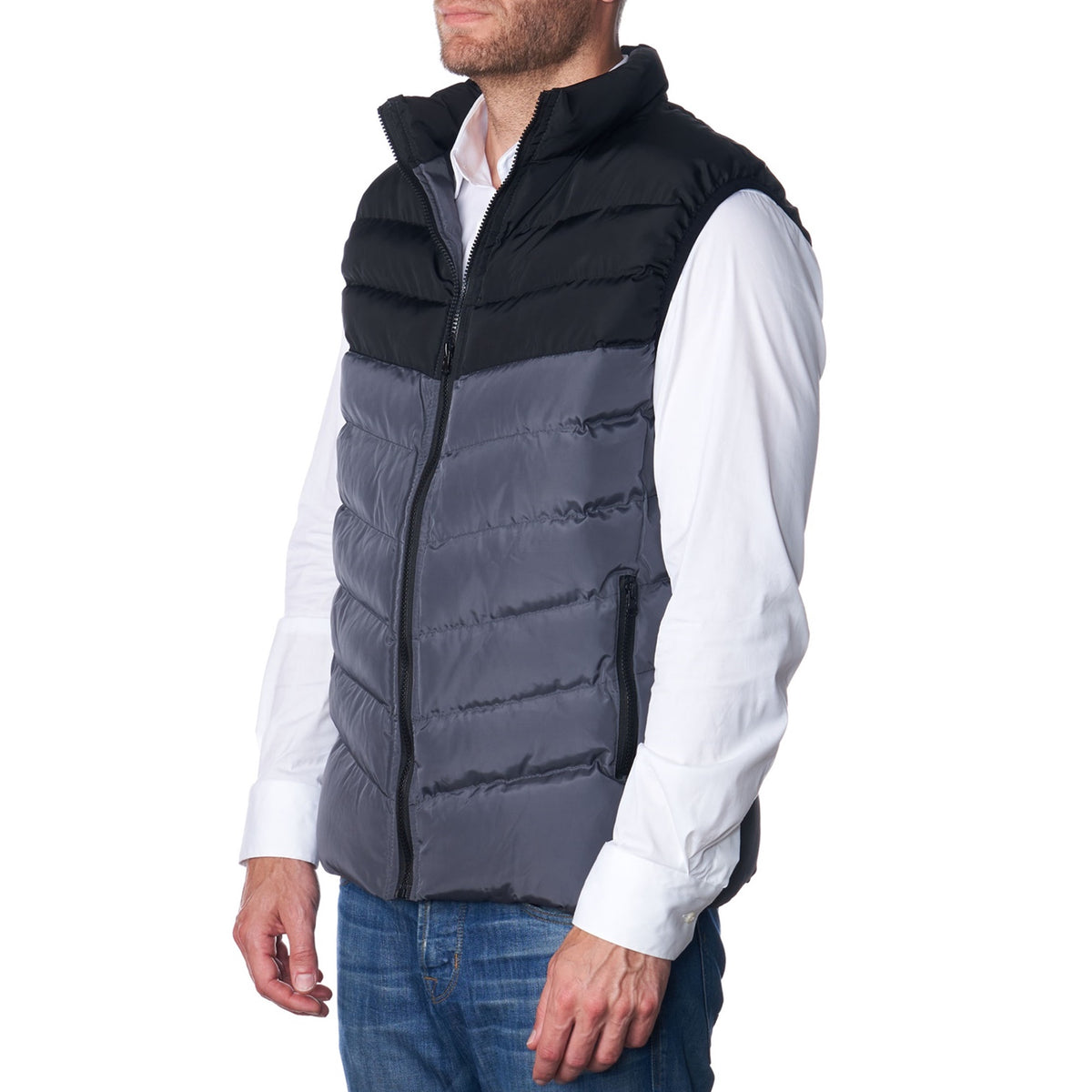 Alpine Swiss Mens Lightweight Down Puffer Vest Insulated Padded Sleeveless Jacket – Gray