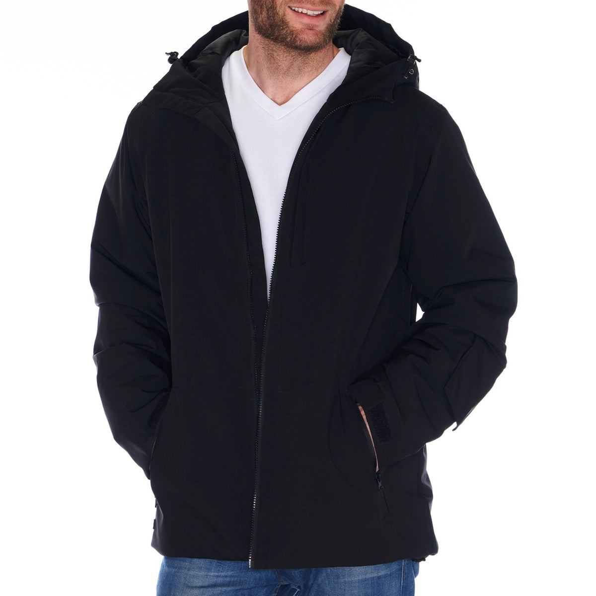 Alpine Swiss Mens Waterproof Ski Jacket Snowboarding Winter Snow Coat Raincoat – Black