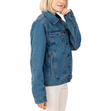 Alpine Swiss Womens Denim Jacket Classic Trucker Jean Jacket Button Up Coat – Denim