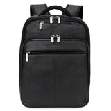 Alpine Swiss 13” Laptop Travel Backpack Genuine Leather Slim Carry On Daypack – Black