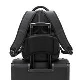 Alpine Swiss 13” Laptop Travel Backpack Genuine Leather Slim Carry On Daypack – Black