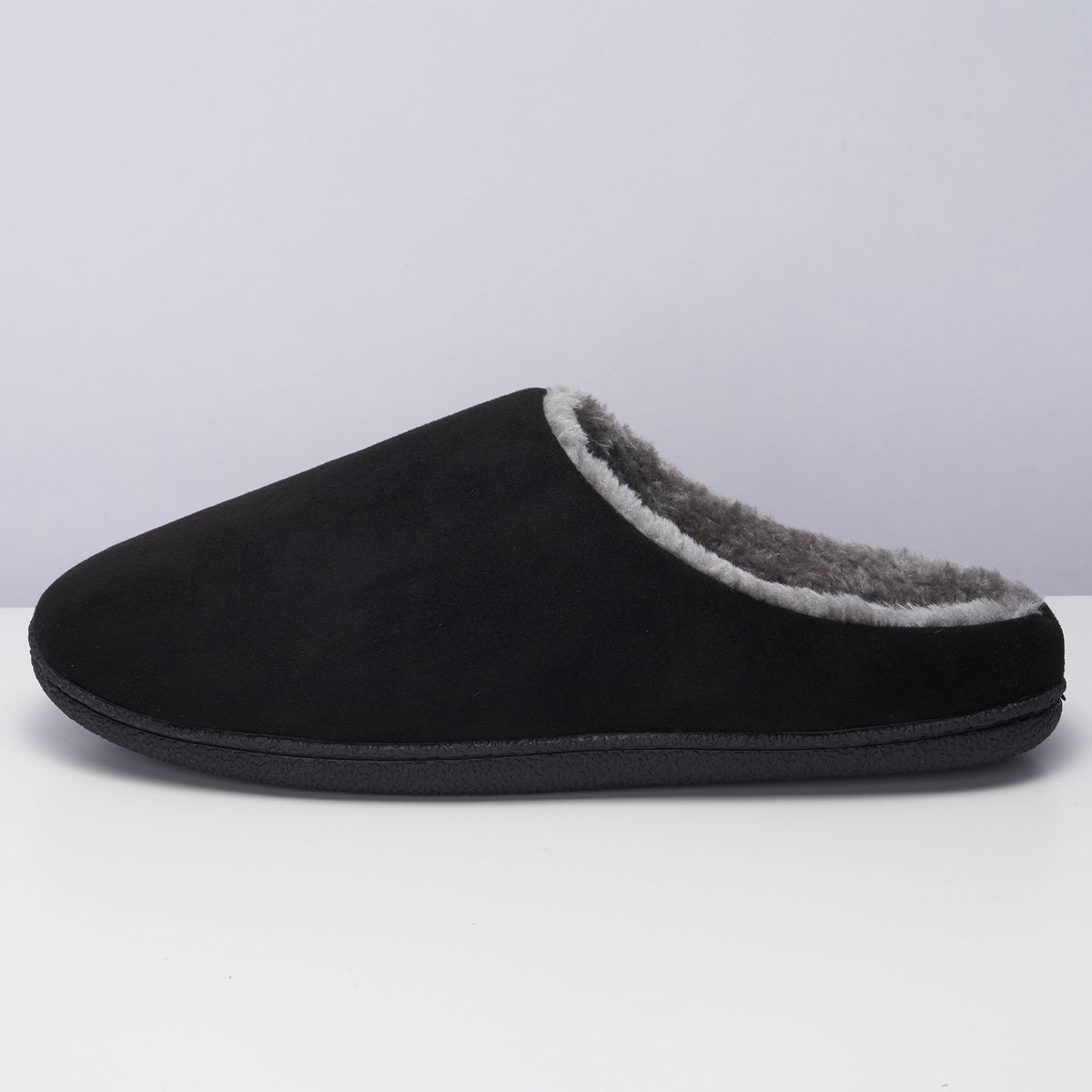 Alpine Swiss Mens Memory Foam Clog Slippers Indoor Comfort Slip On House Shoes – Black