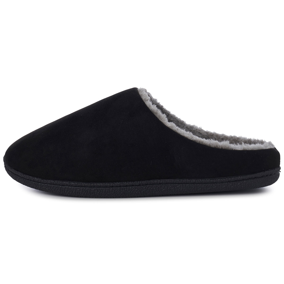 Alpine Swiss Mens Memory Foam Clog Slippers Indoor Comfort Slip On House Shoes – Black