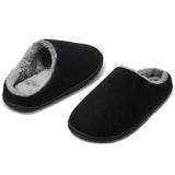 Alpine Swiss Mens Memory Foam Clog Slippers Indoor Comfort Slip On House Shoes – Black