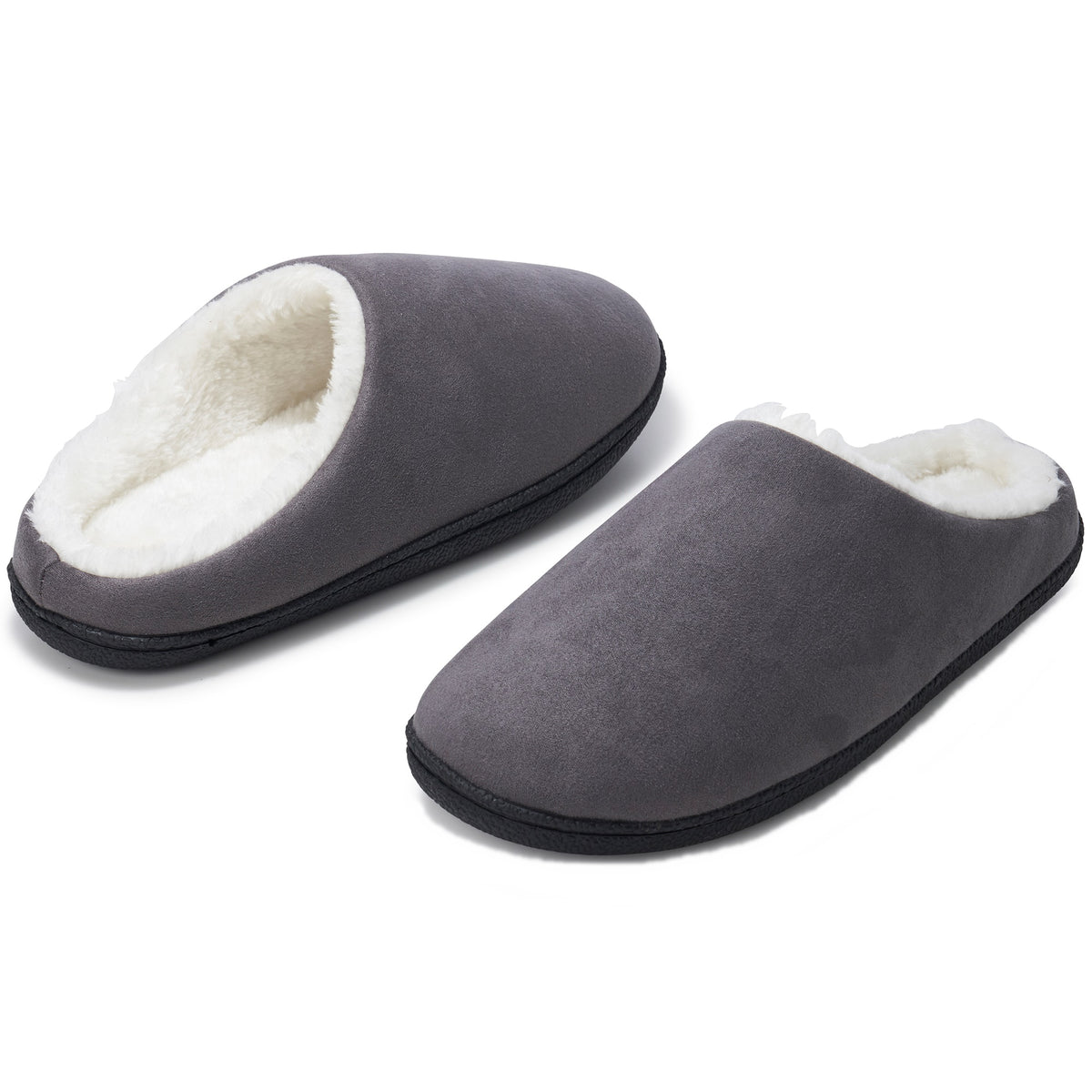 Alpine Swiss Mens Memory Foam Clog Slippers Indoor Comfort Slip On House Shoes – Gray