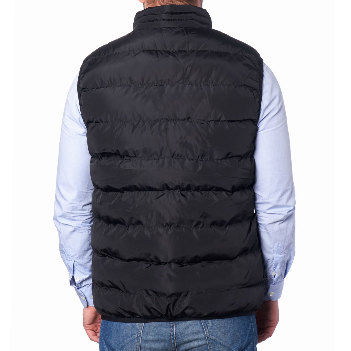 Alpine Swiss Mens Lightweight Down Alternative Puffer Vest Sleeveless Jacket – Black