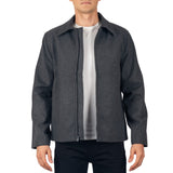Alpine Swiss Grant Mens Jacket 28" James Dean Style Bomber with Zippered Pockets – Gray