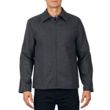 Alpine Swiss Grant Mens Jacket 28" James Dean Style Bomber with Zippered Pockets – Gray