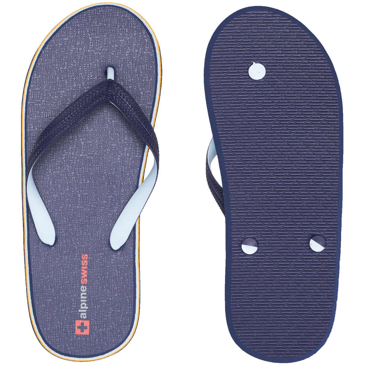 Alpine Swiss Men's Flip Flops – Navy