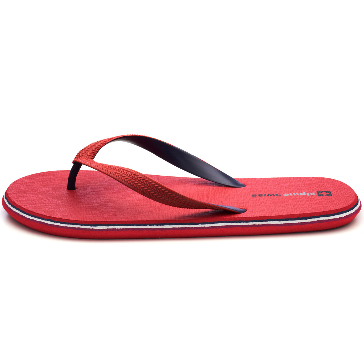 Alpine Swiss Men's Flip Flops – Red