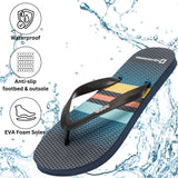 Alpine Swiss Men's Flip Flops – Sky Blue Stripes