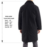 Alpine Swiss Mens Zach Knee Length Jacket Top Coat Trench Wool Blend Overcoat – Black
