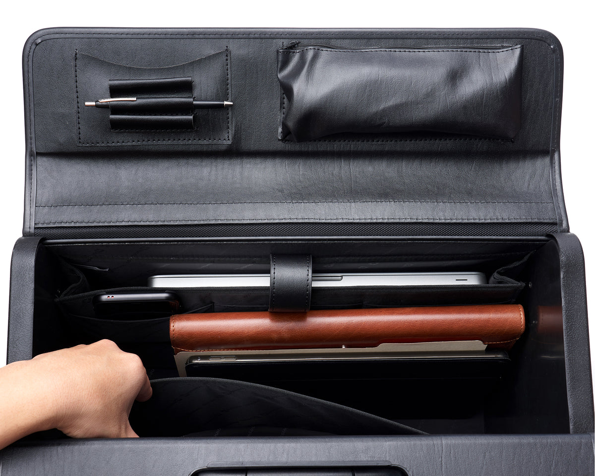 Alpine Swiss 17" Laptop Rolling Briefcase Wheels Attache Lawyers Case – Black