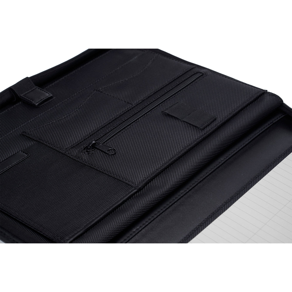 Alpine Swiss Zippered Writing Pad Business Organizer Portfolio with Tablet Sleeve – Black