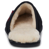 Alpine Swiss Mens Microsuede Memory Foam Scuff Slippers Comfort Slip On Shoes – Black