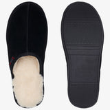 Alpine Swiss Mens Microsuede Memory Foam Scuff Slippers Comfort Slip On Shoes – Black