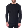 Alpine Swiss Mens Thermal Long Sleeve Top Waffle Knit Shirt Base Layer Underwear – Black