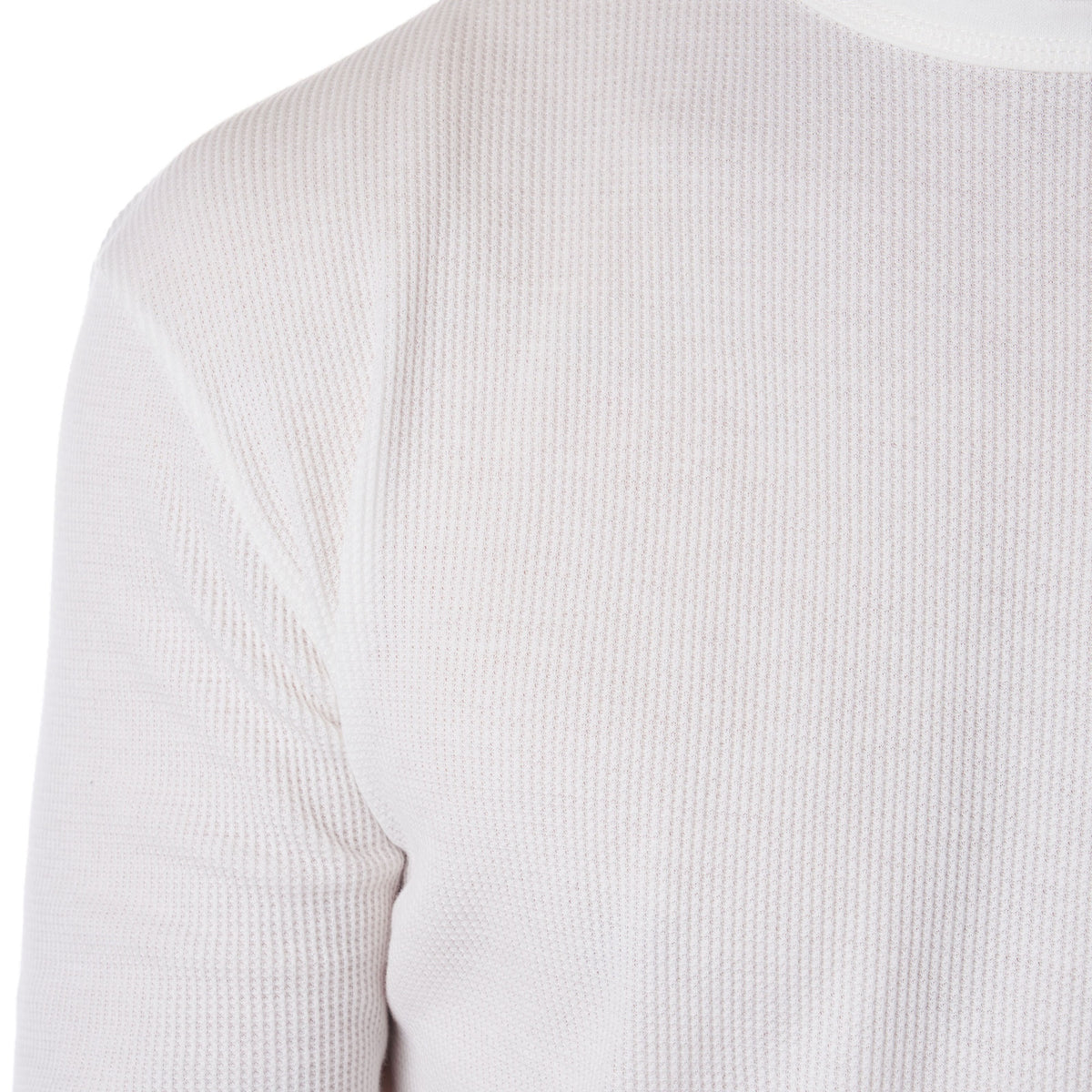 Alpine Swiss Mens Thermal Long Sleeve Top Waffle Knit Shirt Base Layer Underwear – White