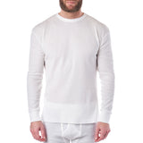 Alpine Swiss Mens Thermal Long Sleeve Top Waffle Knit Shirt Base Layer Underwear – White