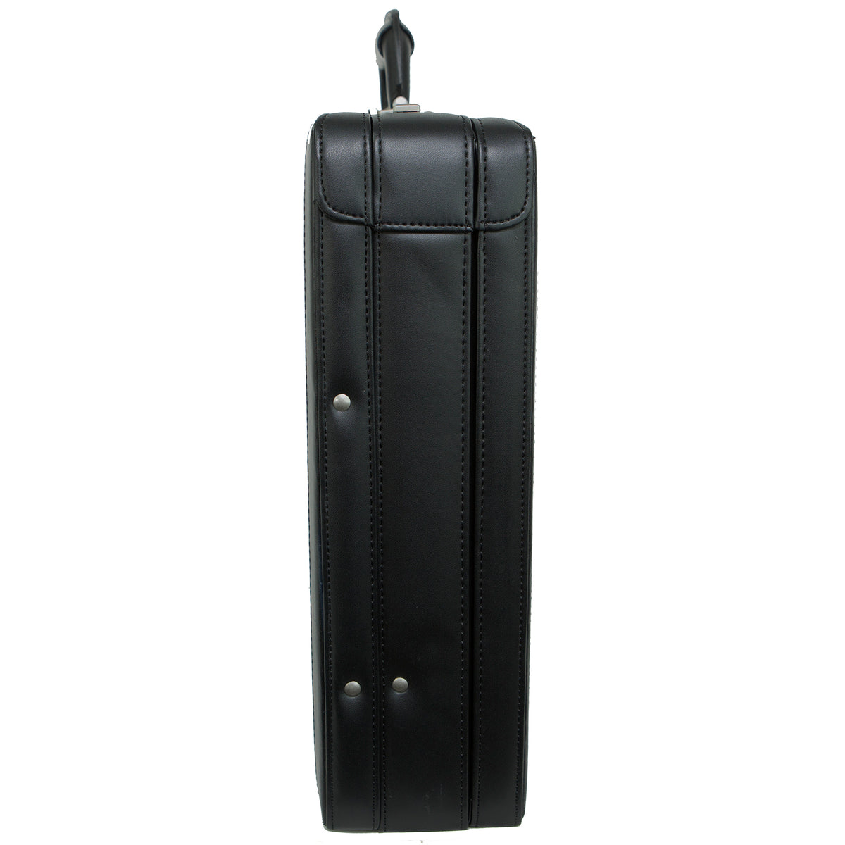Alpine Swiss Mens Briefcase Expandable Genuine Leather Attache Briefcase For Men – Black