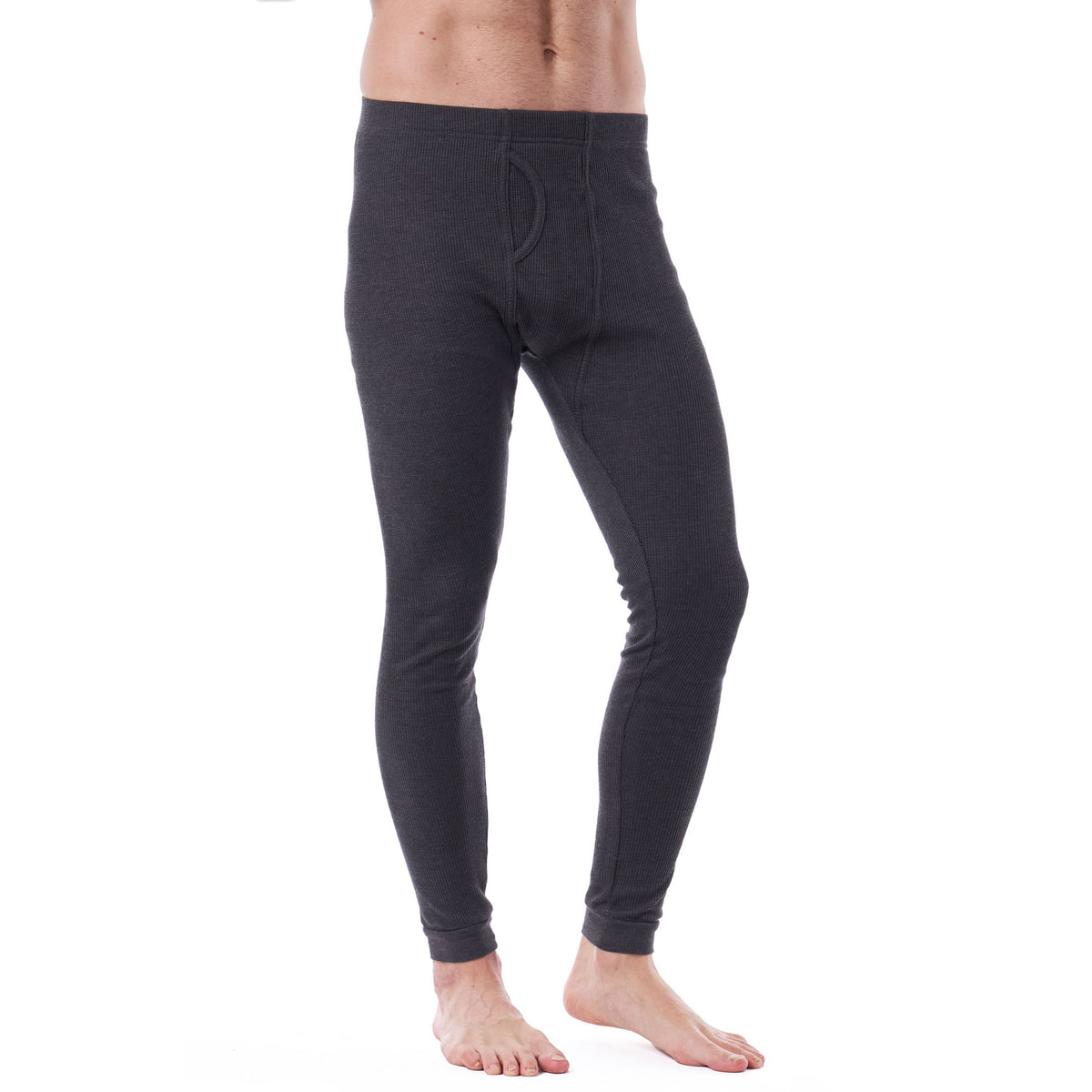 Alpine Swiss Mens Thermal Underwear Bottoms Waffle Long Johns Base Layer Pant – Gray