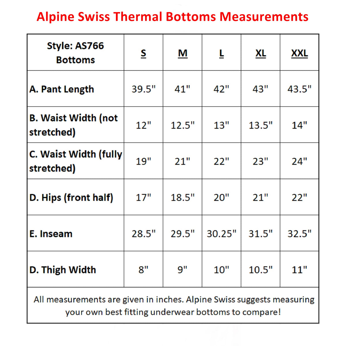Alpine Swiss Mens Thermal Underwear Bottoms Waffle Long Johns Base Layer Pant – White