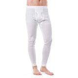 Alpine Swiss Mens Thermal Underwear Bottoms Waffle Long Johns Base Layer Pant – White