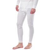 Alpine Swiss Mens Thermal Underwear Bottoms Waffle Long Johns Base Layer Pant – White