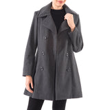 Alpine Swiss Norah Womens Wool Peacoat Classic Double Breasted Coat – Gray