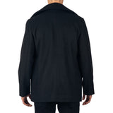 Alpine Swiss Mason Mens Wool Blend Pea Coat Classic Double Breasted Winter Coat Warm – Black